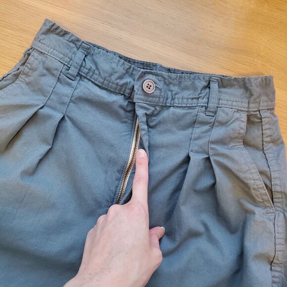 Vintage 80s Prime Cut Slate Blue Trousers - Picture 9 of 11